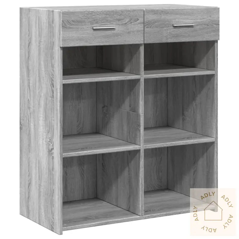 Skjenk Grå Sonoma Eik 80X42,5X93 Cm Konstruert Tre