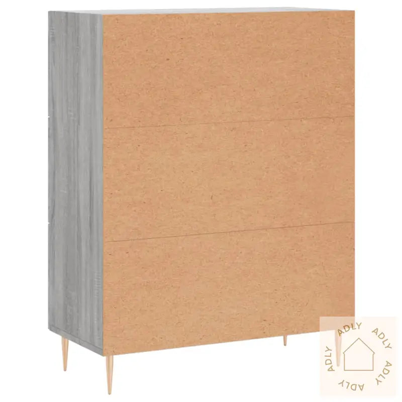 Skjenk Grå Sonoma 69,5X34X90 Cm Konstruert Tre