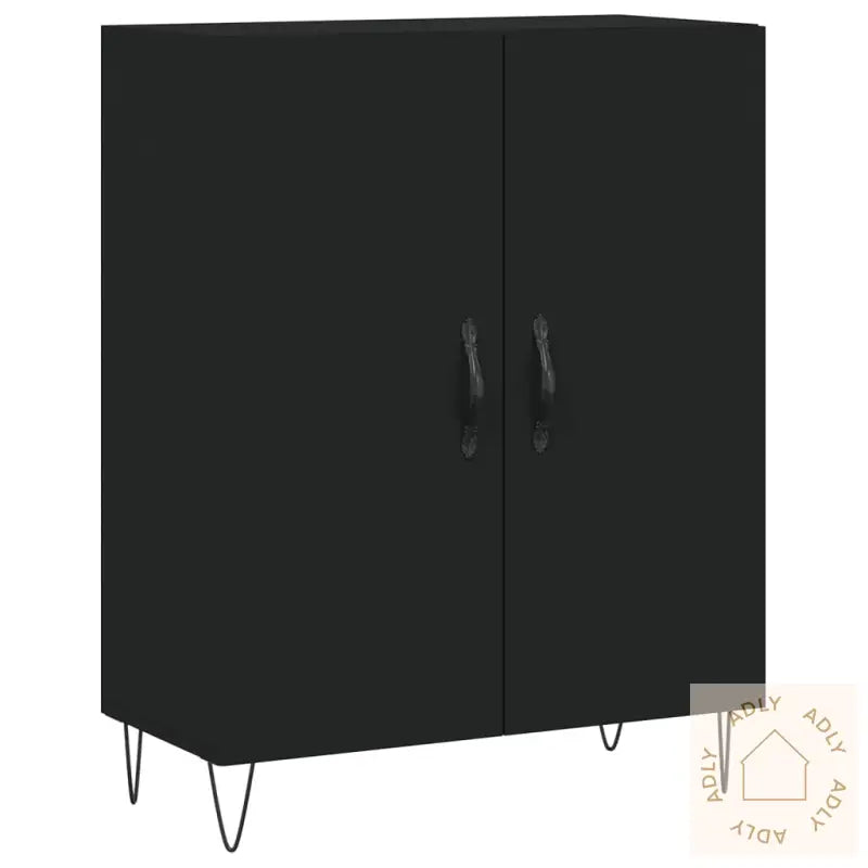 Skjenk Svart 69,5X34X90 Cm Konstruert Tre