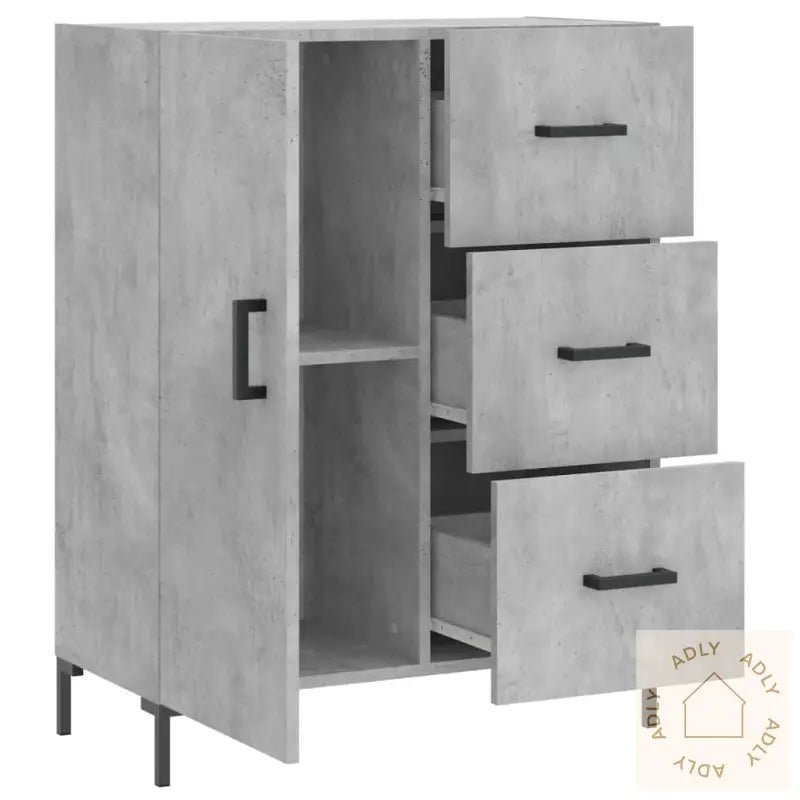 Skjenk Betonggrå 69,5X34X90 Cm Konstruert Tre