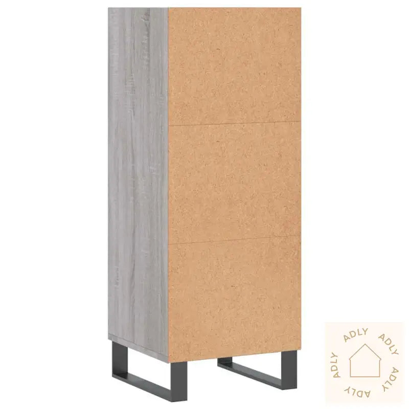 Skjenk Grå Sonoma 34,5X32,5X90 Cm Konstruert Tre