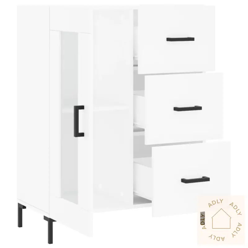 Skjenk Hvit 69,5X34X90 Cm Konstruert Tre