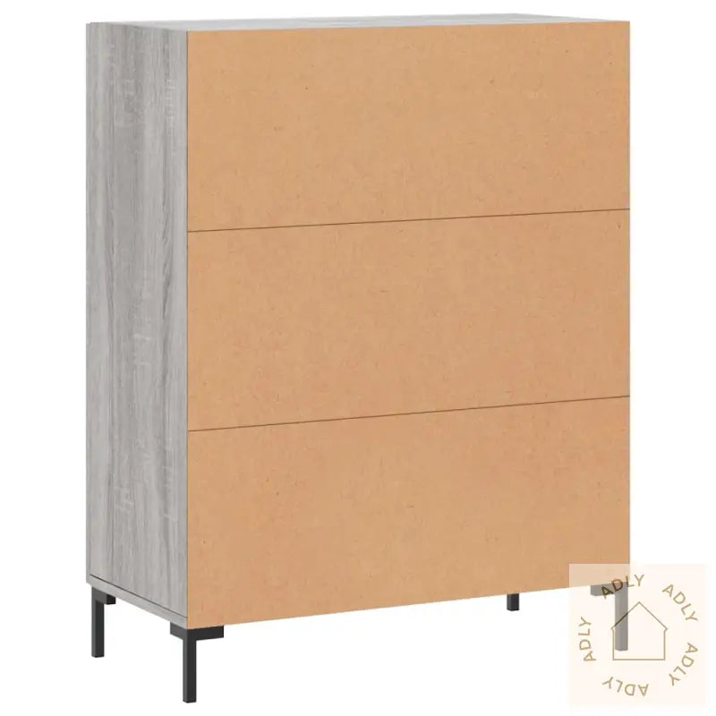 Skjenk Grå Sonoma 69,5X34X90 Cm Konstruert Tre