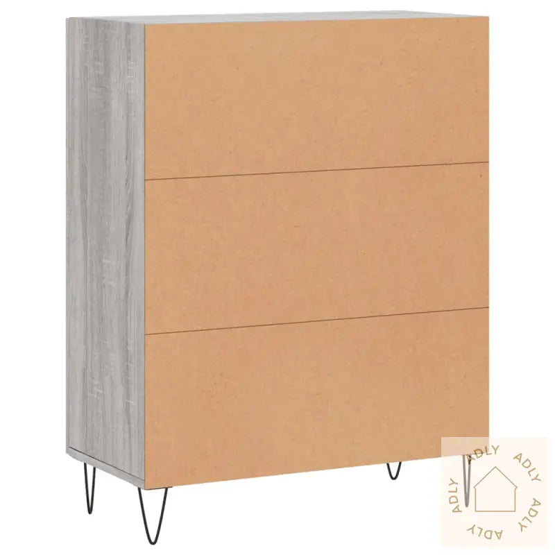 Skjenk Grå Sonoma 69,5X34X90 Cm Konstruert Tre