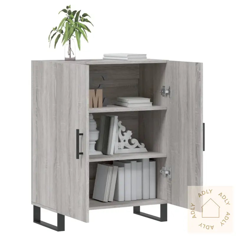 Skjenk Grå Sonoma 69,5X34X90 Cm Konstruert Tre