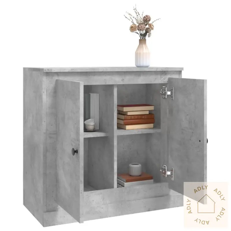 Skjenk Betonggrå 70X35,5X67,5 Cm Konstruert Tre