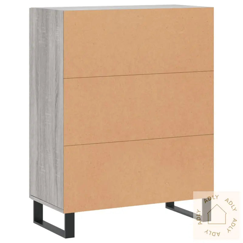 Skjenk Grå Sonoma 69,5X34X90 Cm Konstruert Tre