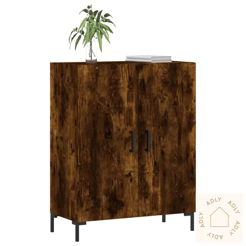 Skjenk Røkt Eik 69,5X34X90 Cm Konstruert Tre