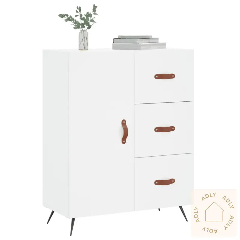 Skjenk Hvit 69,5X34X90 Cm Konstruert Tre