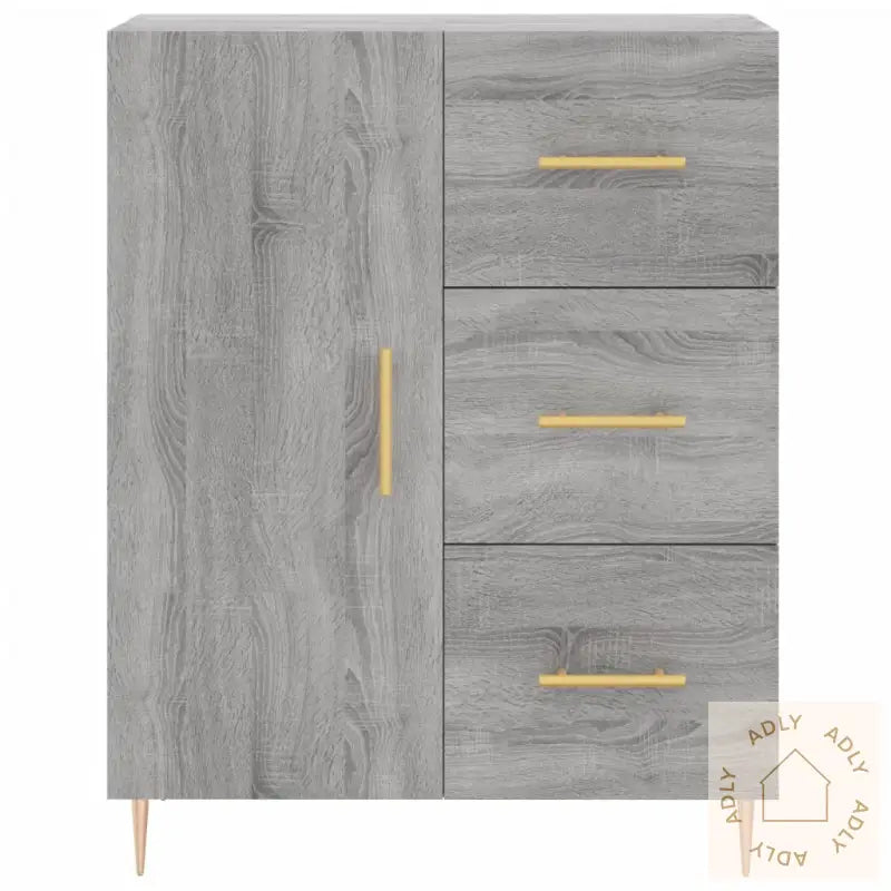 Skjenk Grå Sonoma 69,5X34X90 Cm Konstruert Tre