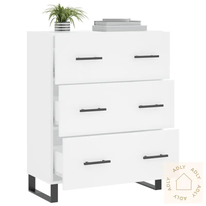 Skjenk Hvit 69,5X34X90 Cm Konstruert Tre