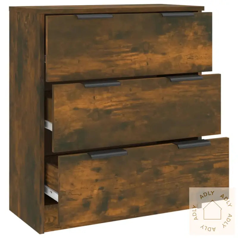 Skjenk Røkt Eik 60X30X70 Cm Konstruert Tre