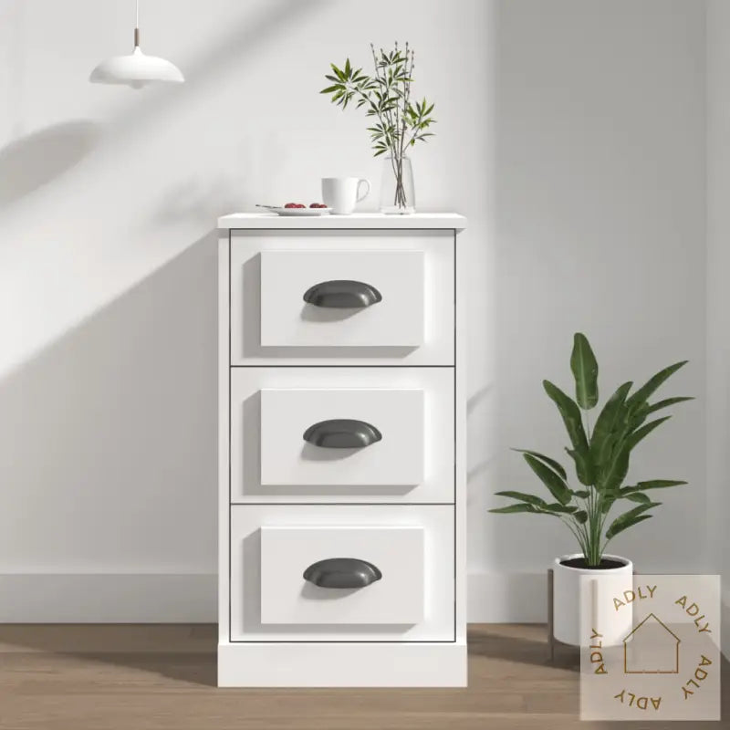 Skjenk Hvit 36X35,5X67,5 Cm Konstruert Tre