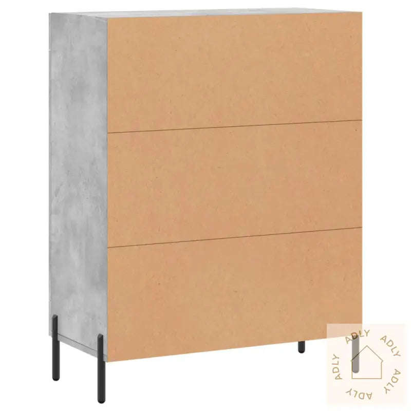 Skjenk Betonggrå 69,5X34X90 Cm Konstruert Tre