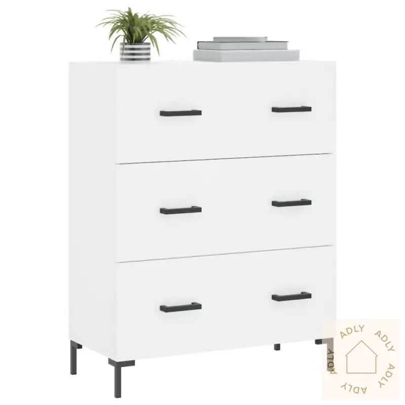 Skjenk Hvit 69,5X34X90 Cm Konstruert Tre