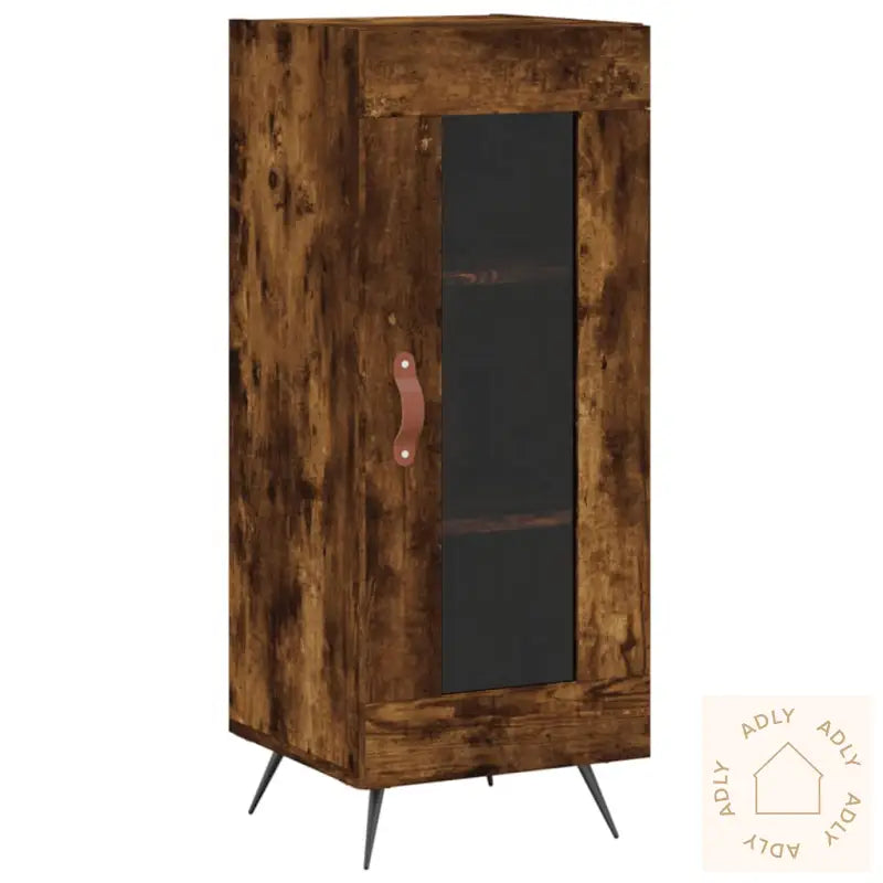 Skjenk Røkt Eik 34,5X34X90 Cm Konstruert Tre