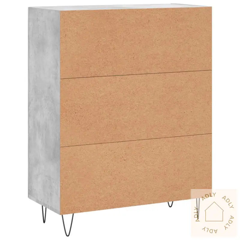 Skjenk Betonggrå 69,5X34X90 Cm Konstruert Tre