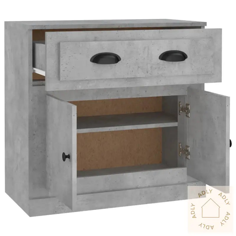 Skjenk Betonggrå 70X35,5X67,5 Cm Konstruert Tre