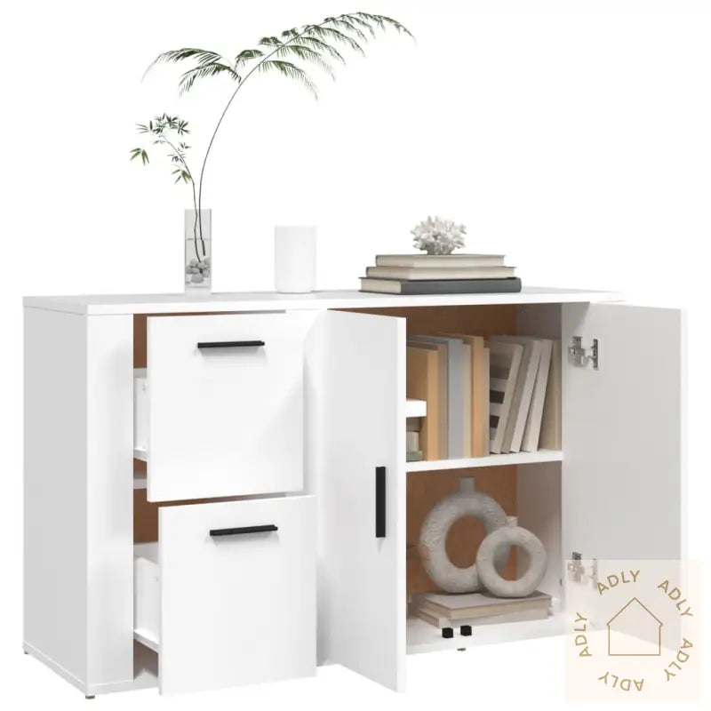 Skjenk Hvit 100X33X59,5 Cm Konstruert Tre