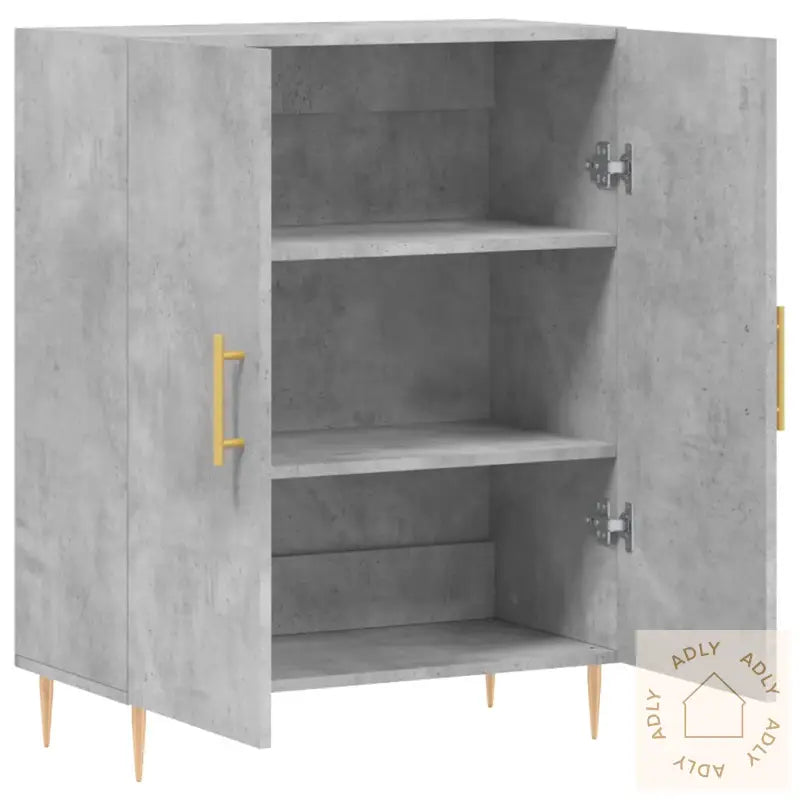 Skjenk Betonggrå 69,5X34X90 Cm Konstruert Tre