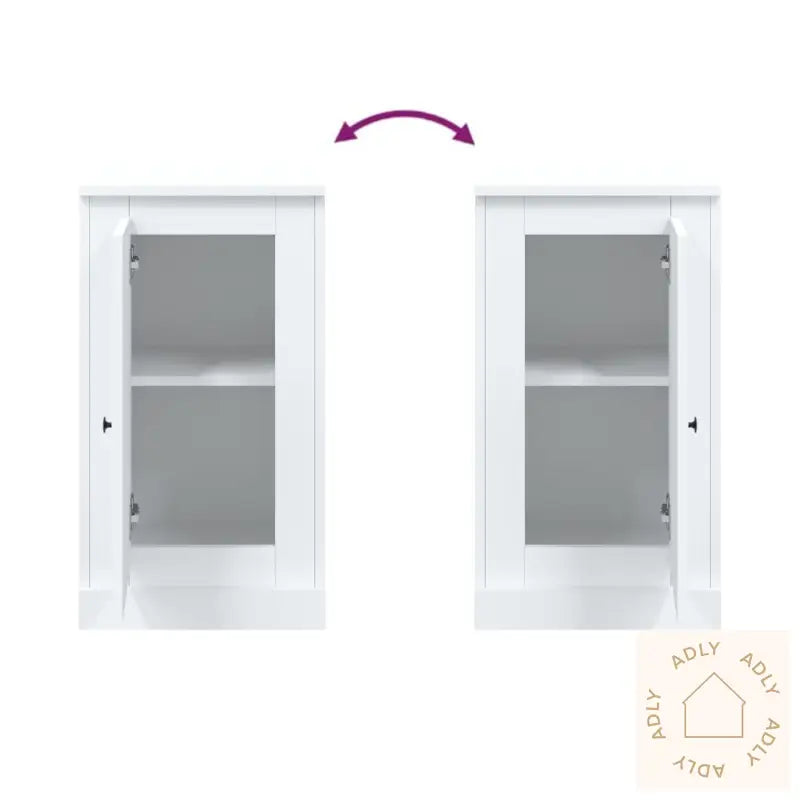 Skjenk Hvit 37,5X35,5X67,5 Cm Konstruert Tre