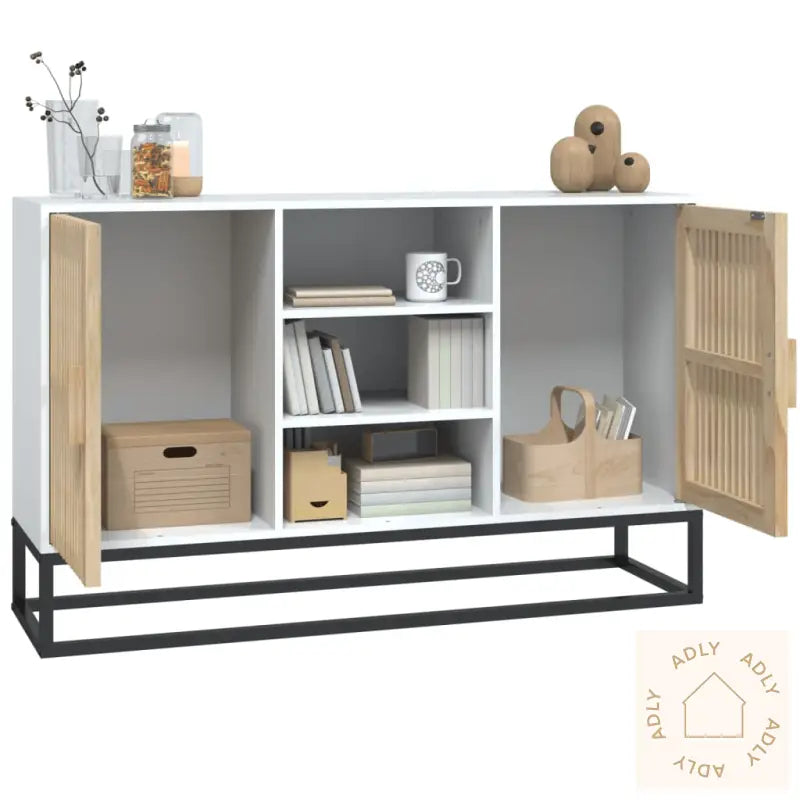 Skjenk Hvit 105X30X65 Cm Konstruert Tre