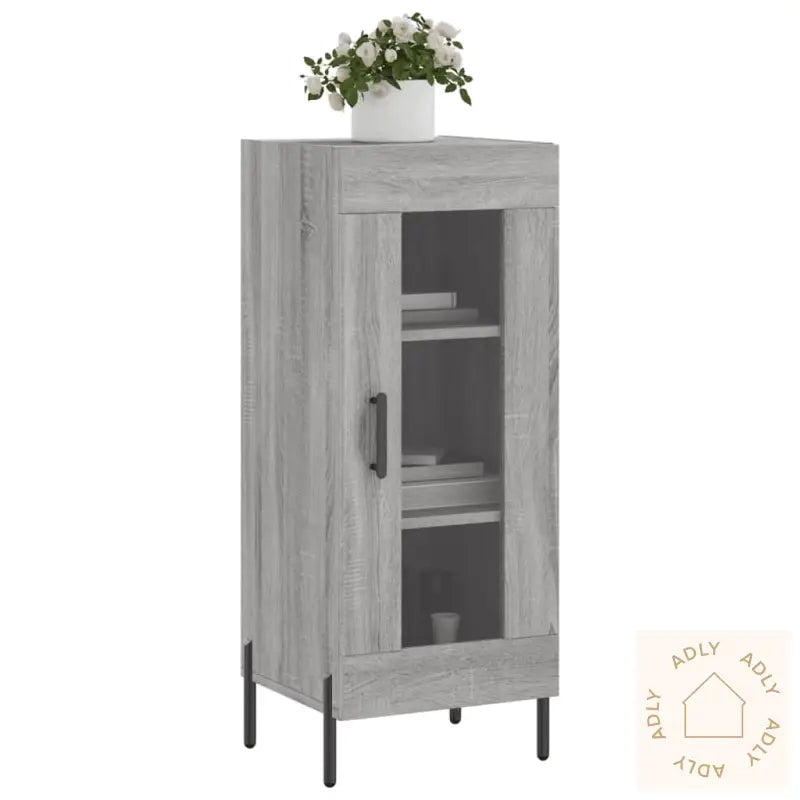Skjenk Grå Sonoma 34,5X34X90 Cm Konstruert Tre