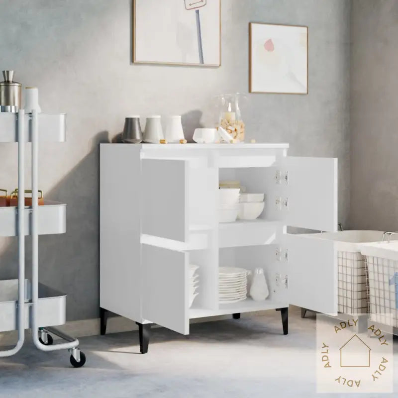 Skjenk Hvit 60X35X70 Cm Konstruert Tre