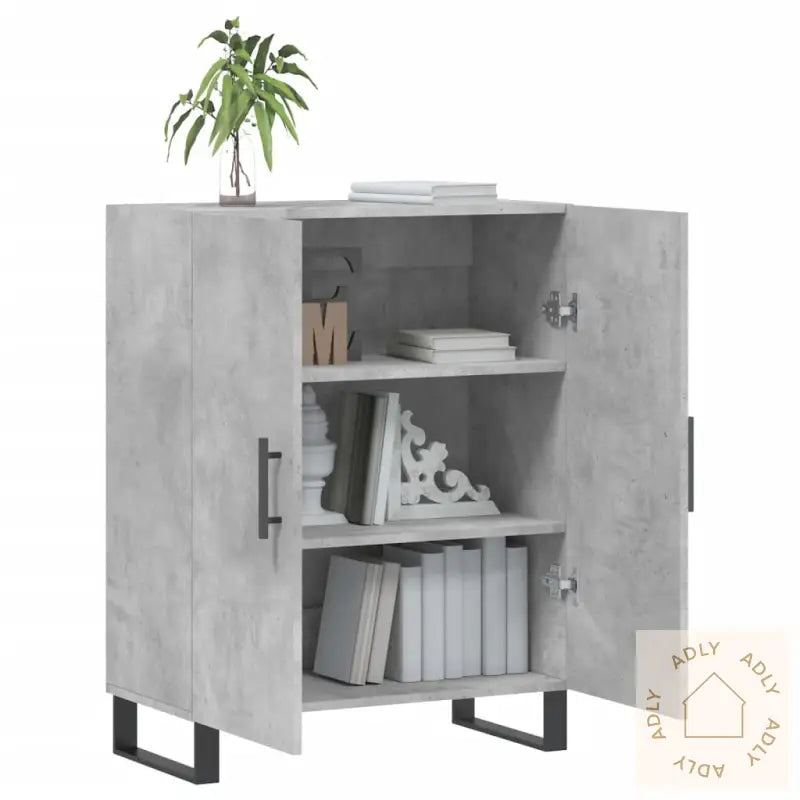 Skjenk Betonggrå 69,5X34X90 Cm Konstruert Tre