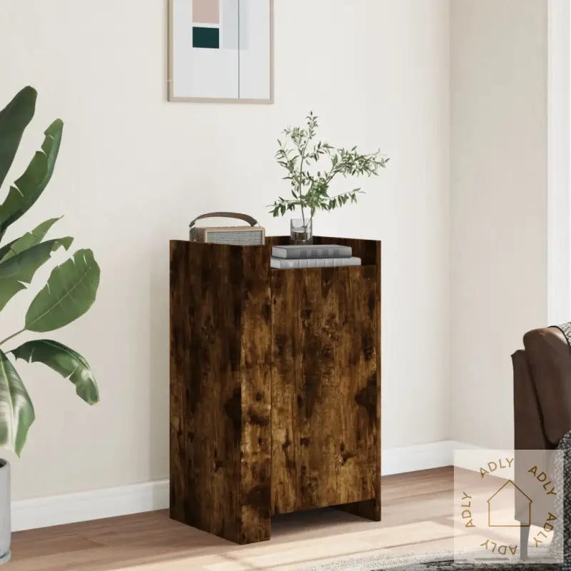Skjenk Røkt Eik 45X35X75 Cm Konstruert Tre