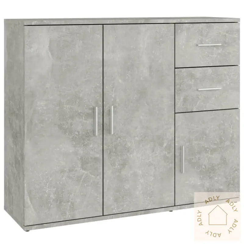 Skjenk Betonggrå 91X29,5X75 Cm Konstruert Tre