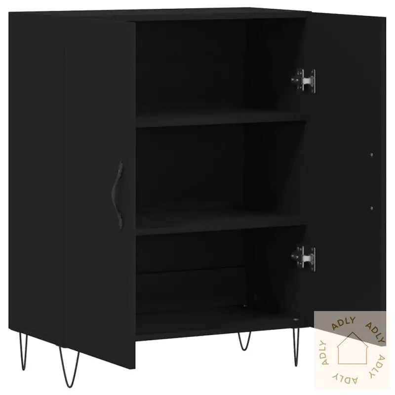 Skjenk Svart 69,5X34X90 Cm Konstruert Tre