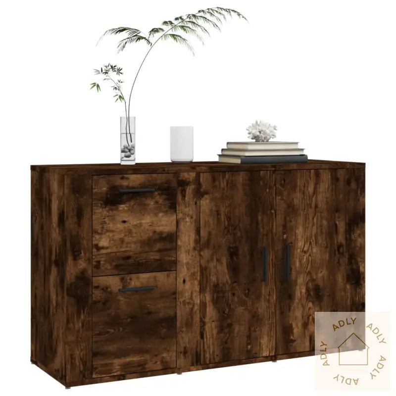 Skjenk Røkt Eik 100X33X59,5 Cm Konstruert Tre