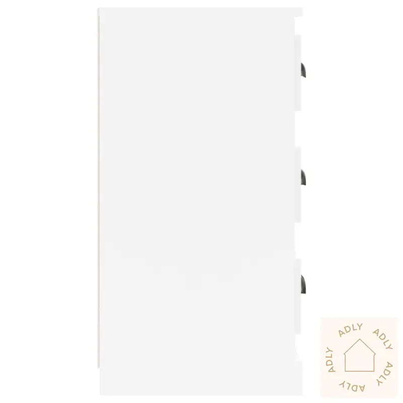 Skjenk Høyglans Hvit 70X35,5X67,5 Cm Konstruert Tre