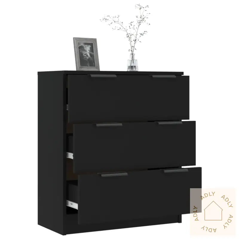 Sidebord Svart 60X30X70 Cm Konstruert Tre