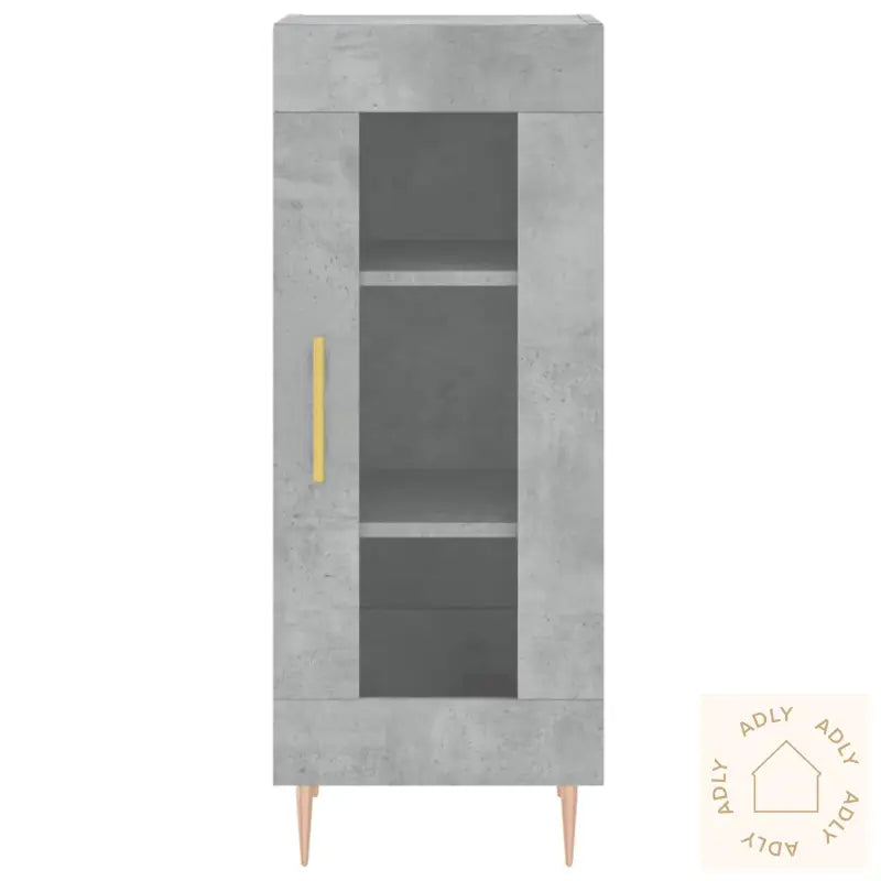 Skjenk Betonggrå 34,5X34X90 Cm Konstruert Tre