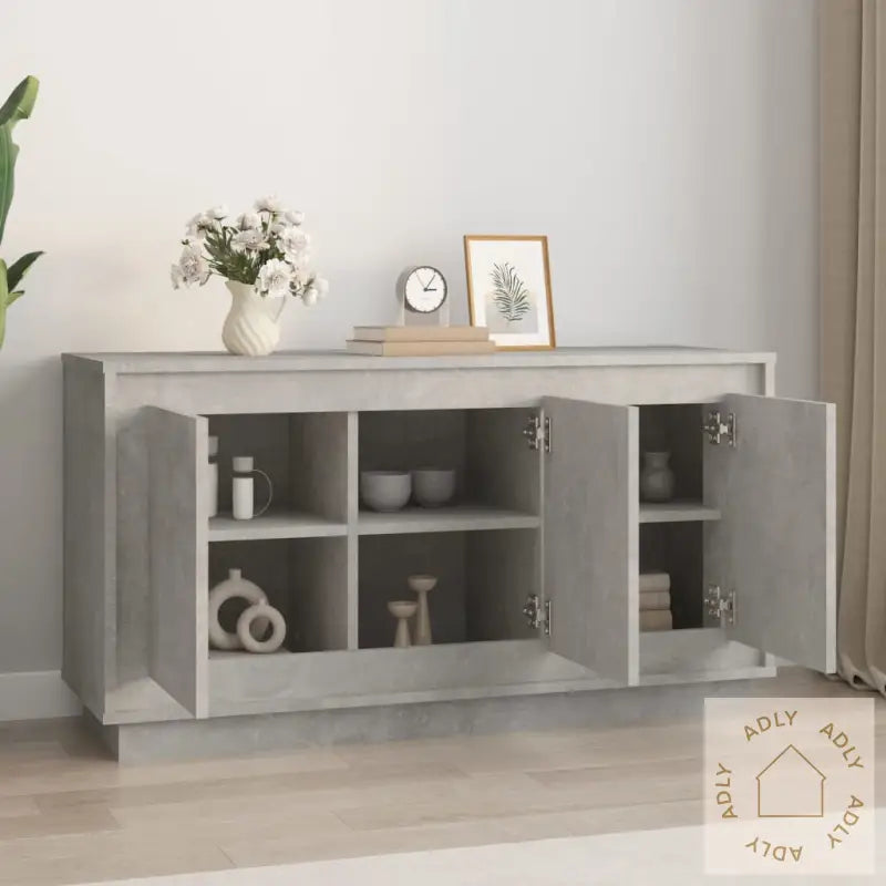 Skjenk Betonggrå 102X35X55 Cm Konstruert Tre