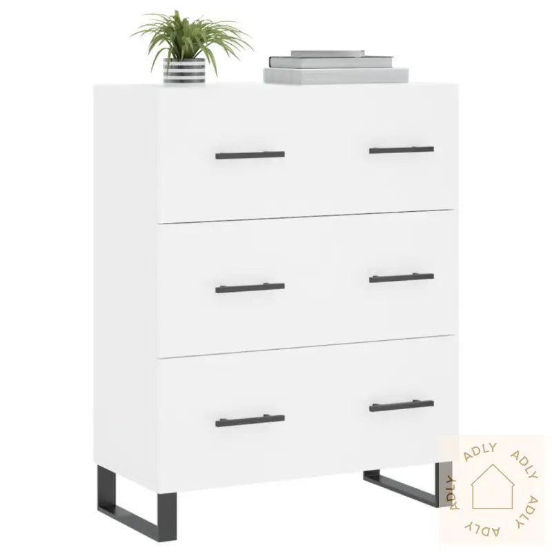 Skjenk Hvit 69,5X34X90 Cm Konstruert Tre