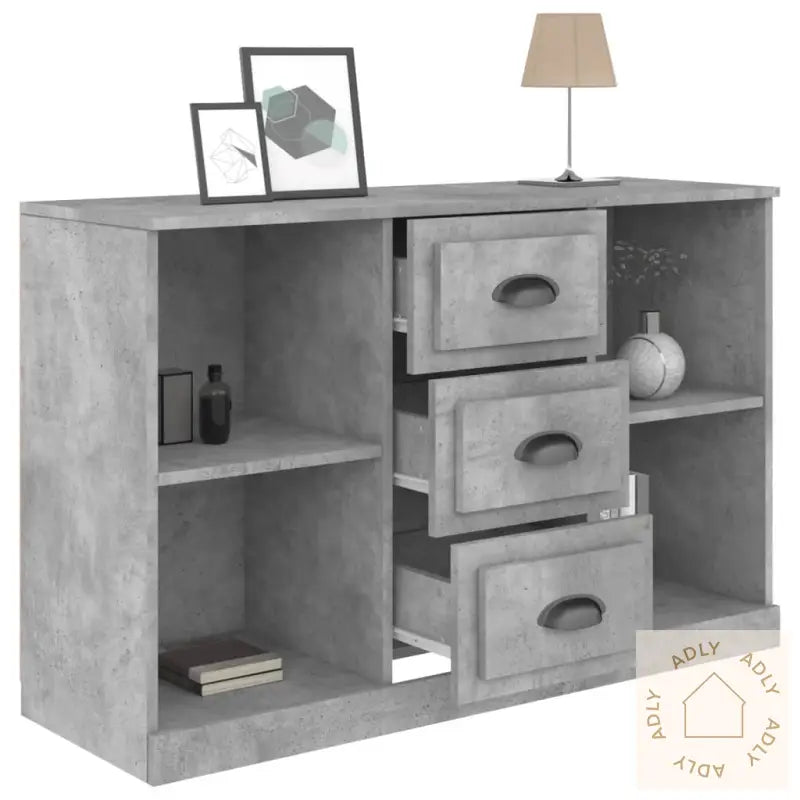 Skjenk Betonggrå 104,5X35,5X67,5 Cm Konstruert Tre