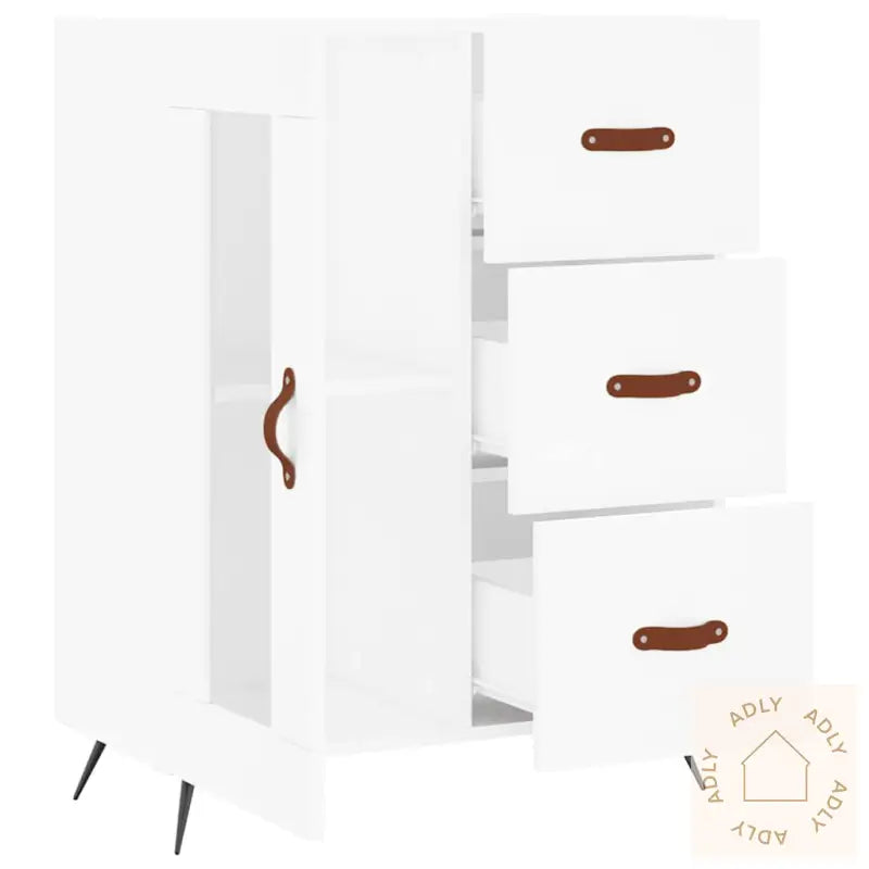 Skjenk Hvit 69,5X34X90 Cm Konstruert Tre