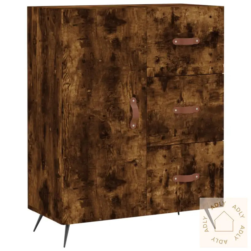Skjenk Røkt Eik 69,5X34X90 Cm Konstruert Tre