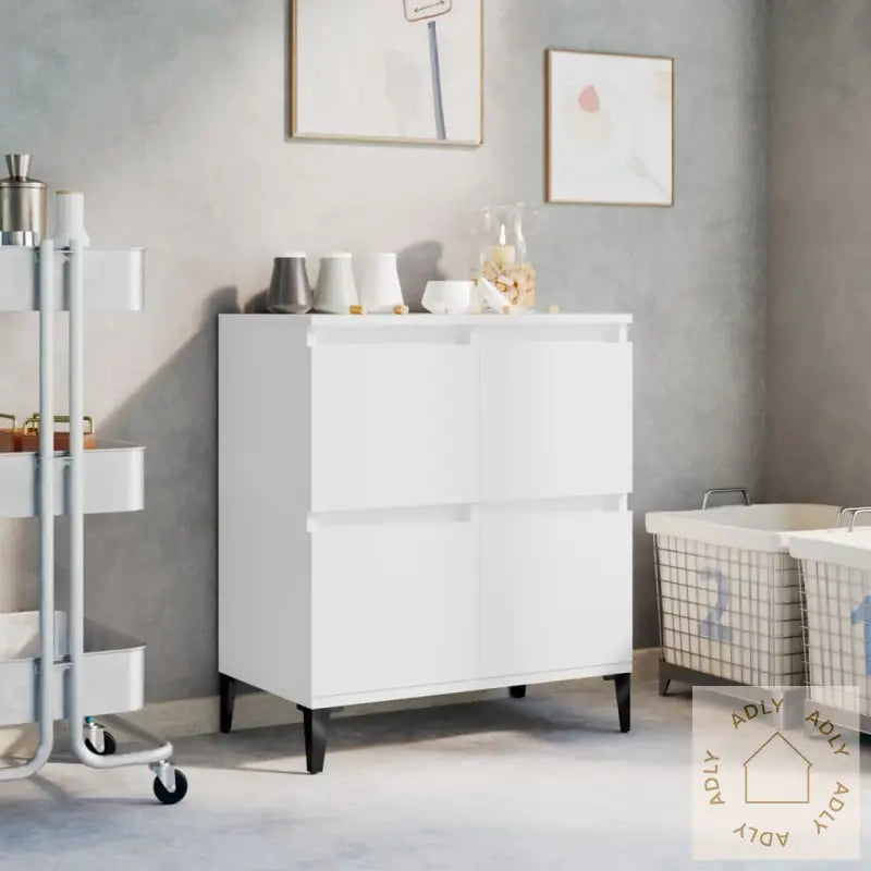 Skjenk Hvit 60X35X70 Cm Konstruert Tre