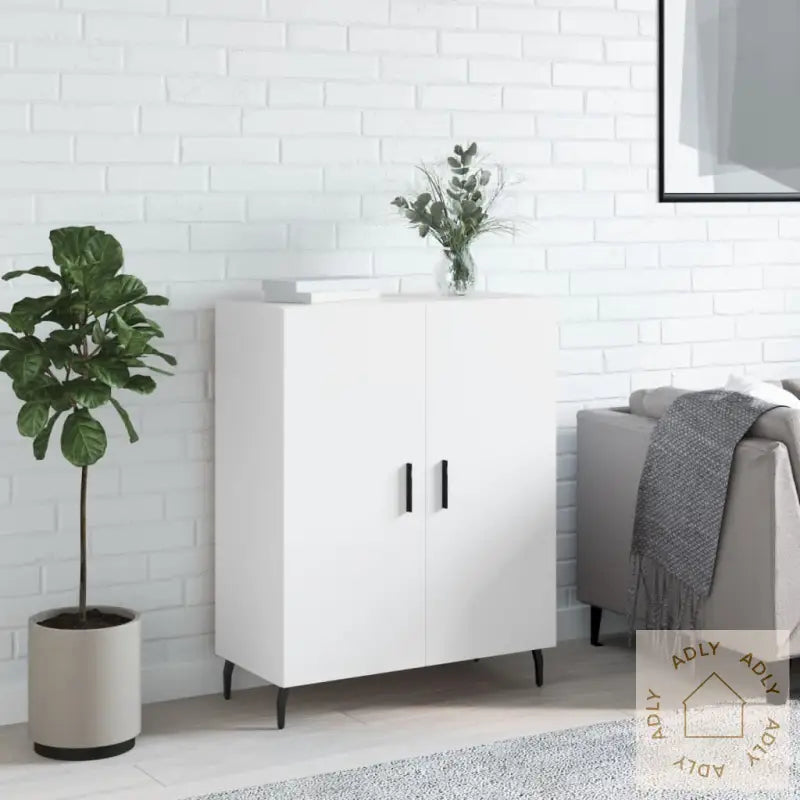 Skjenk Hvit 69,5X34X90 Cm Konstruert Tre