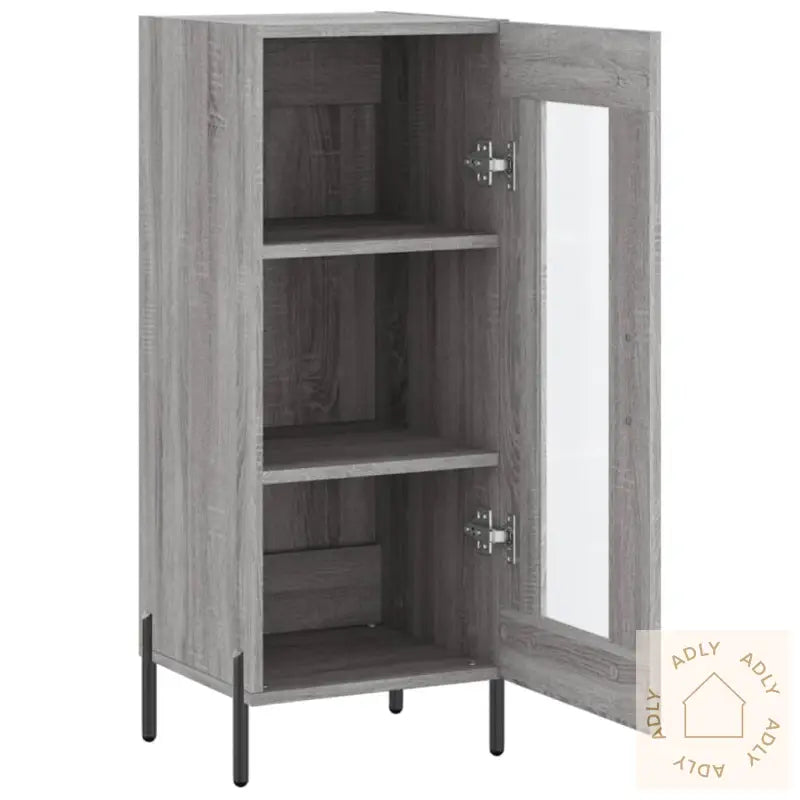 Skjenk Grå Sonoma 34,5X34X90 Cm Konstruert Tre