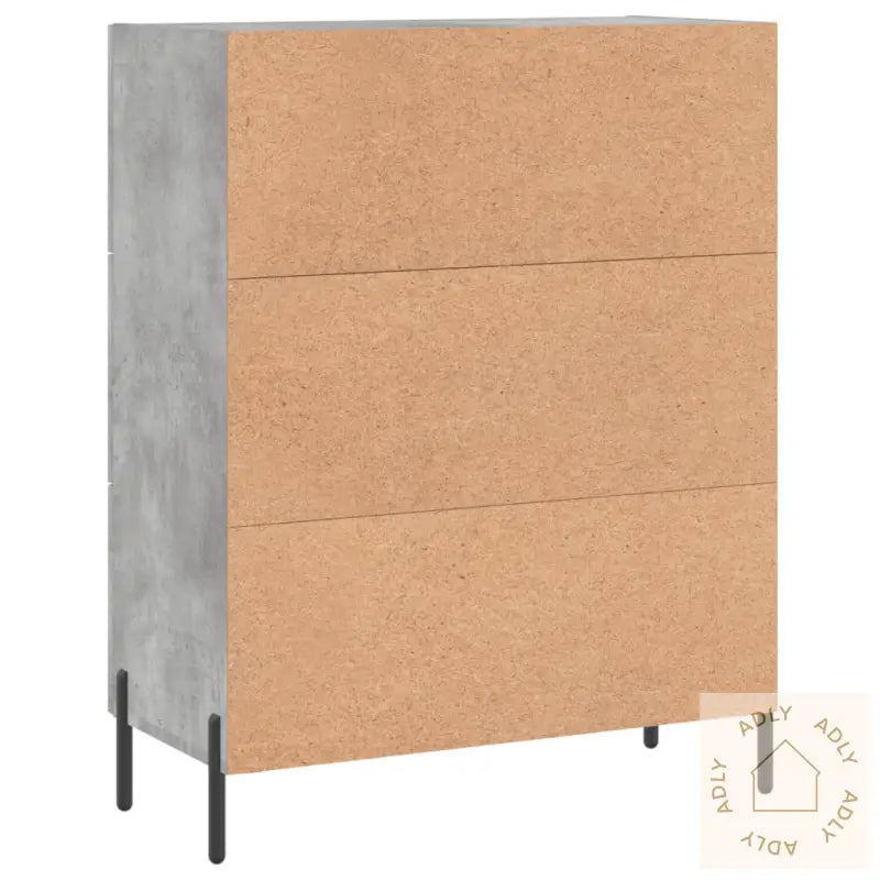 Skjenk Betonggrå 69,5X34X90 Cm Konstruert Tre