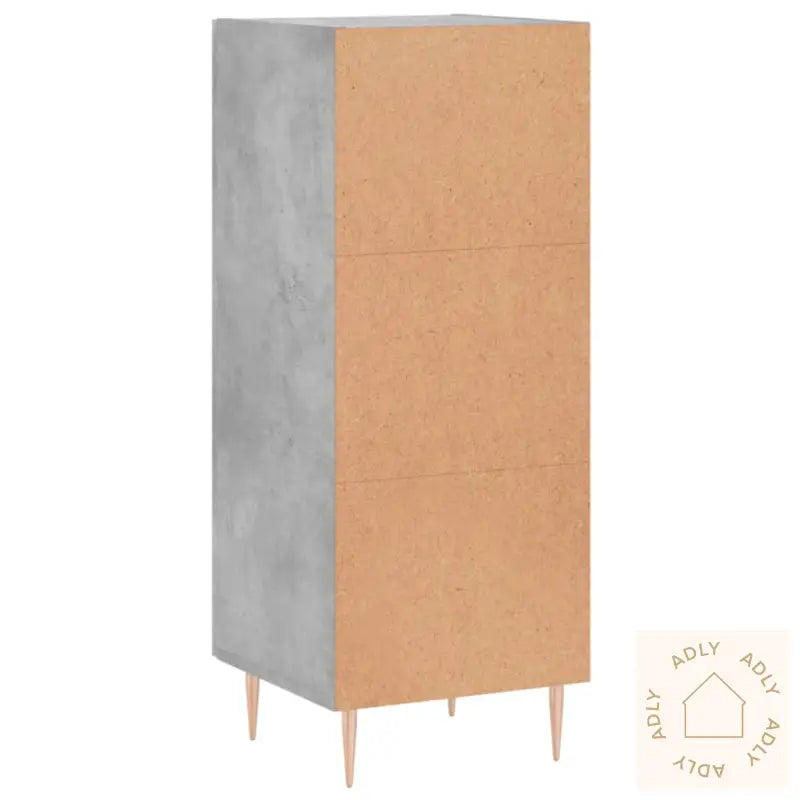 Skjenk Betonggrå 34,5X34X90 Cm Konstruert Tre