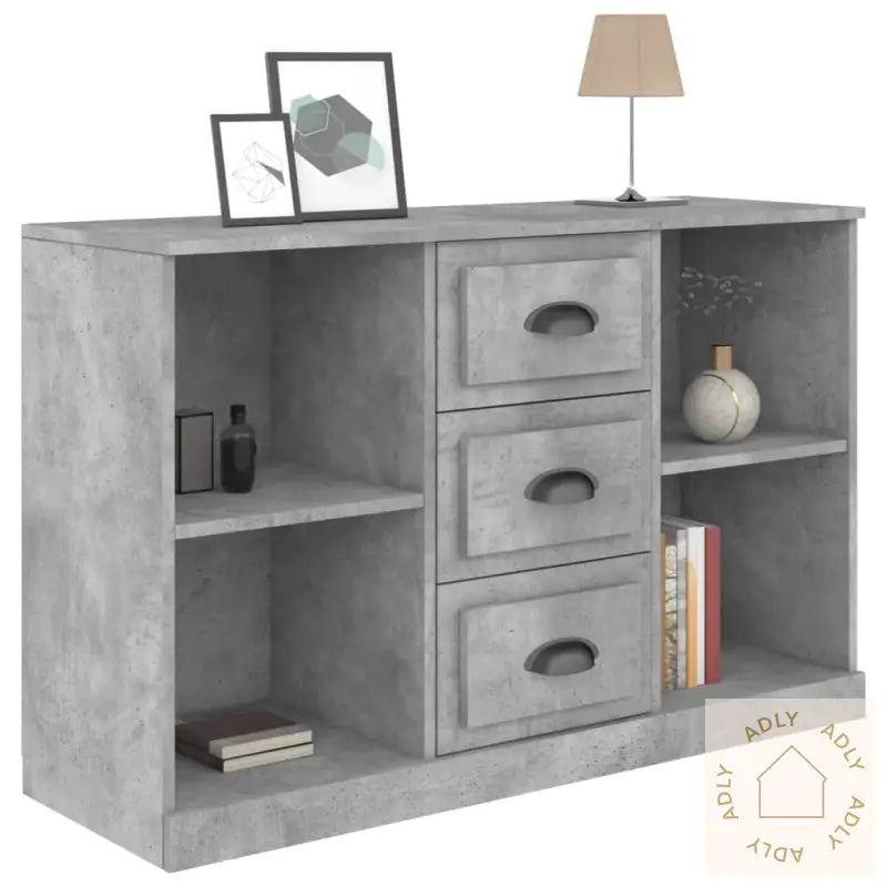 Skjenk Betonggrå 104,5X35,5X67,5 Cm Konstruert Tre