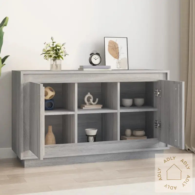 Skjenk Grå Sonoma 102X35X60 Cm Konstruert Tre