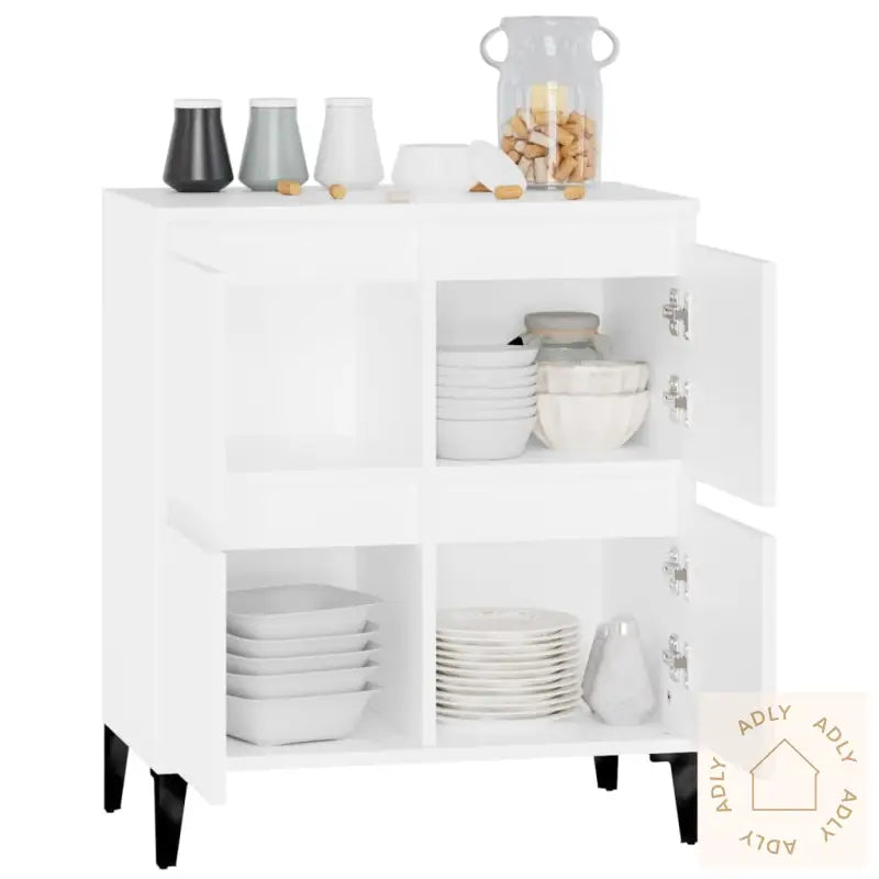 Skjenk Hvit 60X35X70 Cm Konstruert Tre