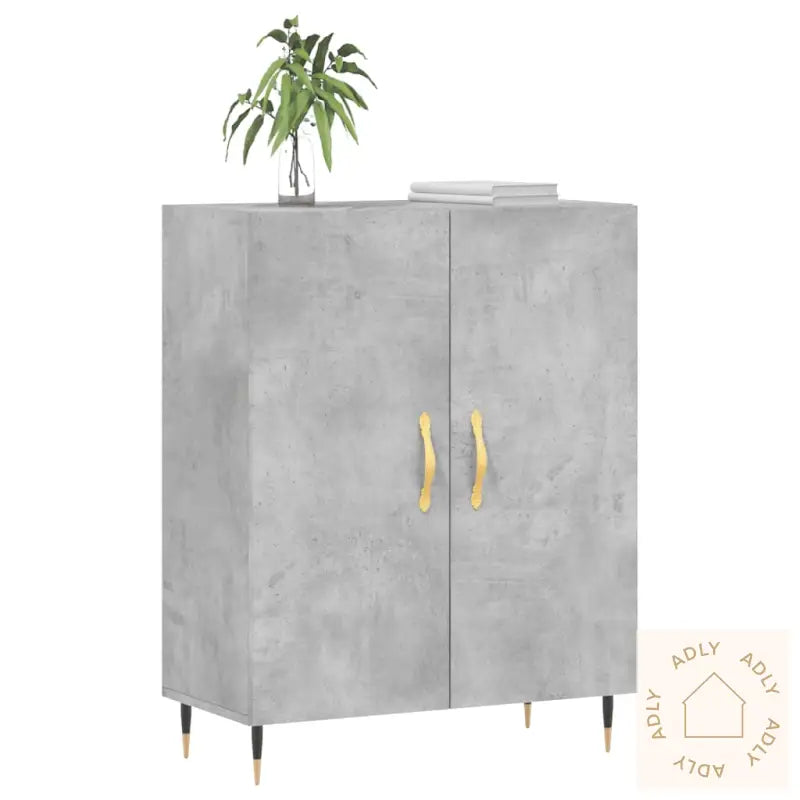 Skjenk Betonggrå 69,5X34X90 Cm Konstruert Tre